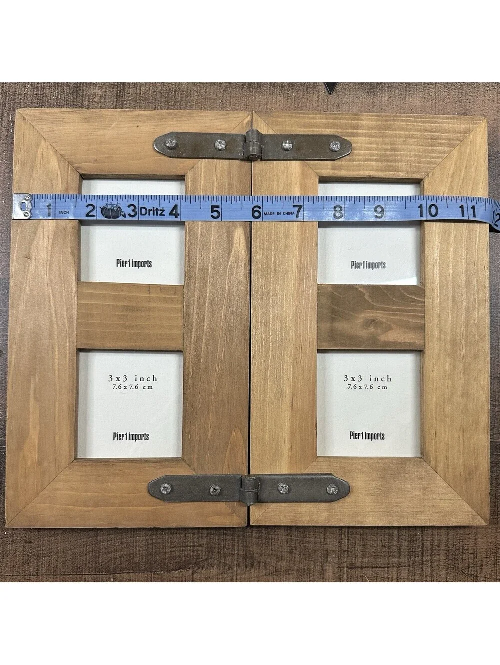 Pier 1 Imports Wooden Hinged Double Picture Frame